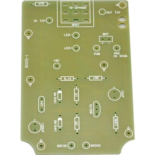 New Booster Electric Guitar Effect Pedal PCB and 3PDT 9 PIN Foot Switch and more FREE SHIPPING
