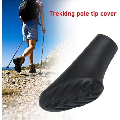 1pcs Trekking Outdoor Pole Nordic Hike Camp Walk Stick Rubber Cap Protector Hiking Tip Replacement Alpenstock Accessories C P0O9