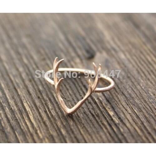 Latest fashion Color ring animal ring antlers ring rings for women