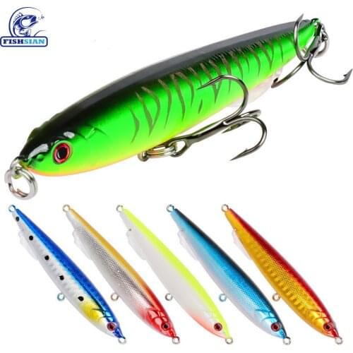 FISHSIAN Bass Fishing Lure Pencil Fake Bait 9.3cm13.5g Trolling Vib Fake Fish Articulos De Pesca Saltwater Lures Isca Artificial