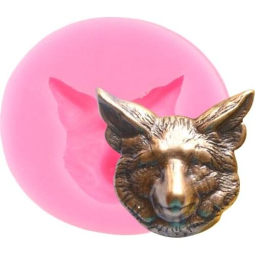 Fox Head Silicone Molds Animal Fondant Molds Baby Birthday Cake Decorating Tools Candy Polymer Clay Chocolate Gumpaste Moulds