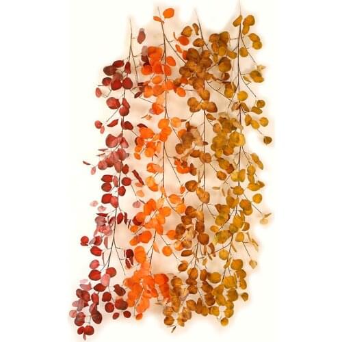 Wedding Decoration Artificial Plants Green Eucalyptus Vines Rattan Artificial Fake Plants Ivy Wreath Wall Decor Vertical Garden