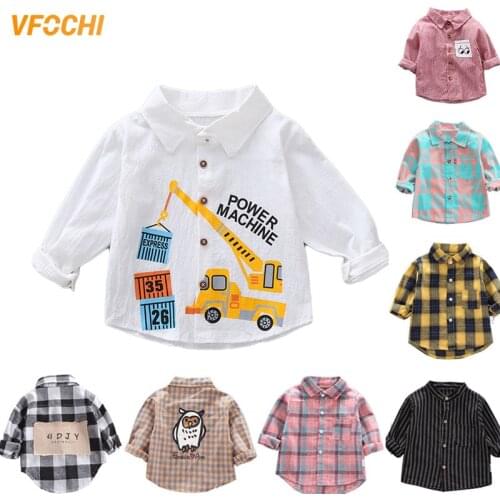 Рубашки с длинным рукавом для мальчиков VFOCHI China At AliExpress