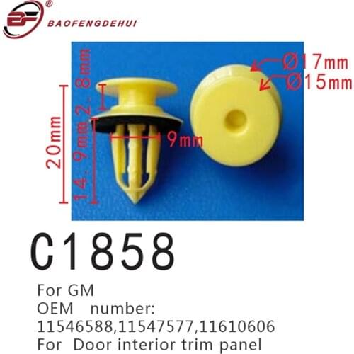 Door Interior Trim Panel Fastener For GM Buick Encore GX Cadillac XT4 Chevrolet Car Interior Buckle 11546588 11547577 11610606