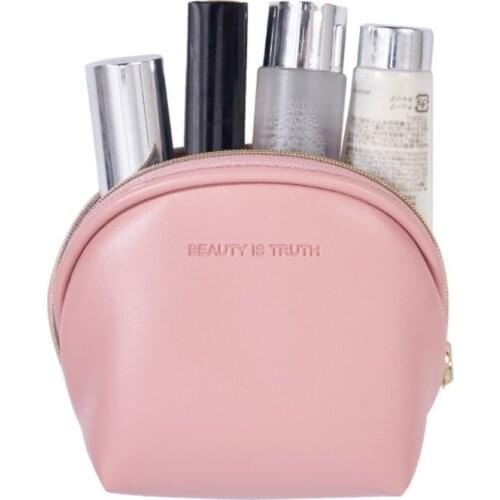 Waterproof PU Leather Small Cosmetic Bag Jewelry Case Portable Travel Make Up Toiletry Zipper Bag Mini Coin Purse High Quality D