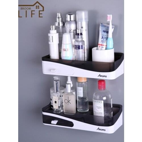 Waterproof Toilet Shelf WC Shampoo Holder Rack Wall-Mounted Cosmetic Storage Box Kitchen Organizer Shelves Bathroom Accessories