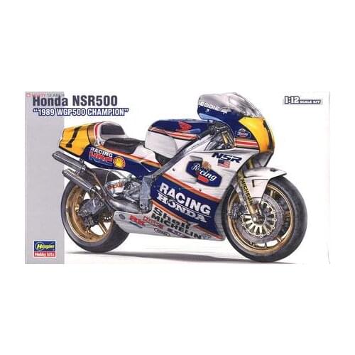 1/12 Hasegawa Plastic Assembly Car Model Toy Honda NSR500 Motorcycle 1989 WGP500 Winning Car Static Model DIY Assembly Kit 21504