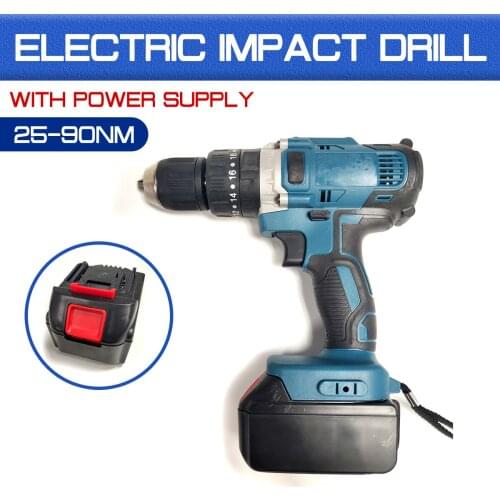 18V 13mm Electric Cordless Impact Drill 3 In 1 2-Speed Rechargable Electric Screwdriver Drill Li-Ion Battery For Makita Battery