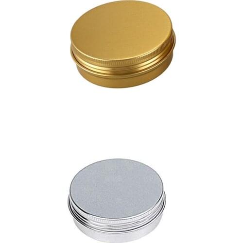 24 Pcs(1oz 30ml + 2oz 60ml) Aluminum Cosmetic Cans with Screw Cap Lid & 10Pcs Cans Screw Top Aluminum Round Cans