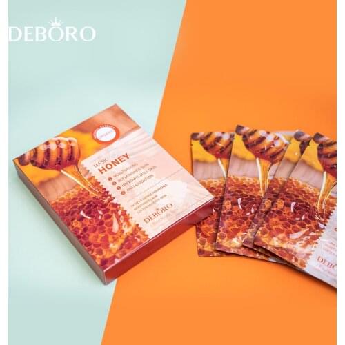 5 Pcs Honey Mask Peel Mask Fades Fine Lines Oil Control Blackhead Remover Clean Pores Shrink Care Face Skincare Mask