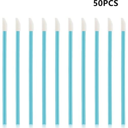 50PCS Blue Lip Brush lip Stick Lip Gloss Super Soft Cosmetic Brush Disposable Makeup Brushes for lips Beauty Tools TM209