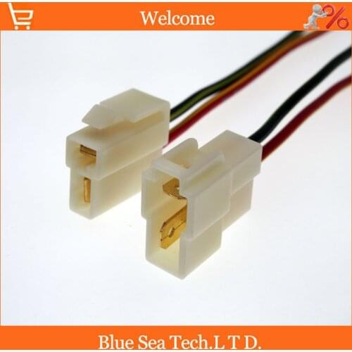 6.3mm 2 Way/pin Electrical Connector,Auto electric socket plug with 10CM,16AWG copper cable for Motorcycle Car