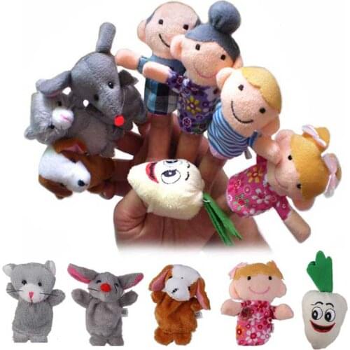 8 Pcs/ set Animals Finger Puppets Toys The Enormous Turnip Story Telling Nursery Fairy Tale Kids Birthday Christmas Gift NSV775