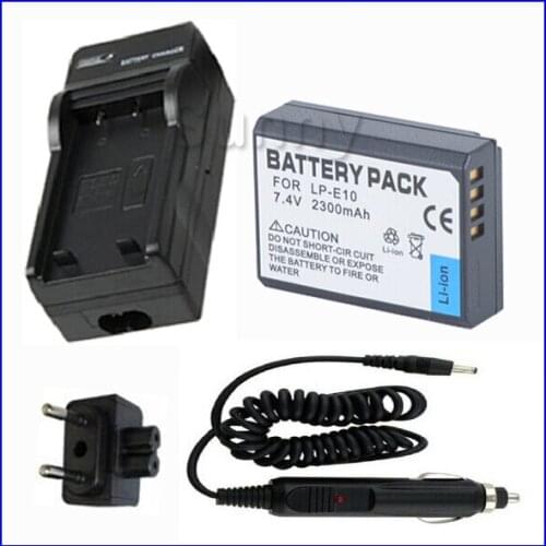 Battery Pack + Charger for Canon LP-E10, LP-E 10, LP E10, LPE10 and EOS Rebel T3, T5, T6, T7, T 7 Digital SLR Camera