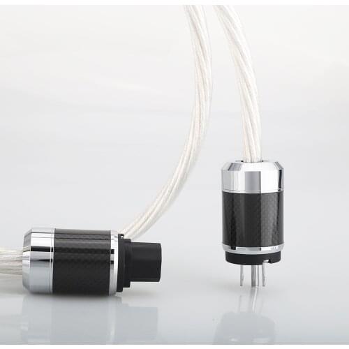 Audiocrast 6N OCC Silver Plated US /EU version HiFi AC Power cable for CD amplifter