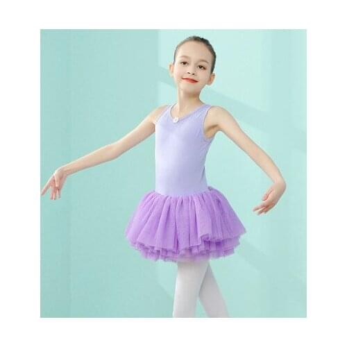 Child Girls Gymnastic Ballet Leotard Tutu Dance Dress Sleeveless Kids Dancewear Clothing Princess Ballerina Fairy Party Costume