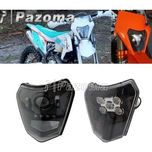 For EXC EXCF XCW XCFW TPI Six Days150-450 Replaceable Headlamp High/Low Beam Angel Eyes DRL Motorcyle Headlight Assembly LED