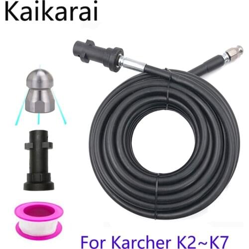 For Karcher K2-K7.,Sewer Jetter Kit for Pressure Washer,, Auto parts1/4 Inch , Button Nose Jetting Nozzle, Orifice 4.0 3600psi