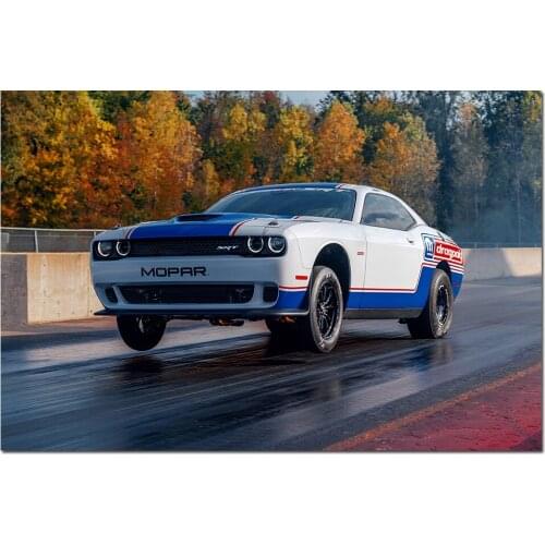 Dodge Challenger Mopar Drag Pak Muscle Car Wallpaper Wall Art Poster Print Canvas Paintings for Home Room Decor