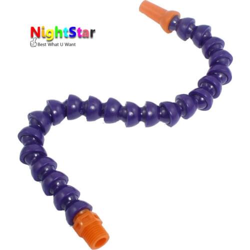 2pcs 1/4" PT Male Thread Flexible Oil Coolant Pipe for Hydraulic Machine 300mm Length