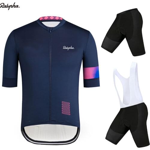 2021 Ralvpha Team Summer Cycling Jersey Set Mountain Bike Clothing MTB Bicycle Clothes Wear Maillot Ropa Ciclismo Mens Uniform