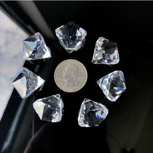 6 PCS K9 Conical Feng Shui Prism Hanging Crystal Prism Chandelier Shade Decorative Suncurtain Chandelier Decorative Accessories