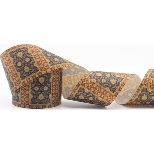 Geometry Pattern Printed Grosgrain Ribbons Design Customized ​Logo for Hair Bows DIY Handmade Materials 10/25/50 Yards