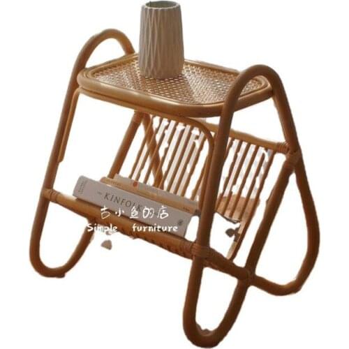 Side Tables Simple Style Rattan Storage Small Coffee Table