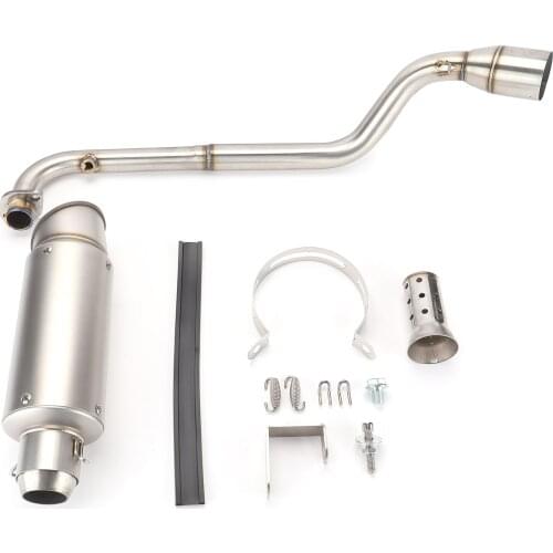 Motorcycle Full Exhaust System For Z125 Loop Muffler For KAWASAKI Z125 Z 125 PRO 2016-2020 With Muffler Middle Pipe Slip-On