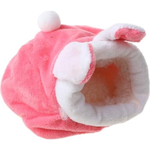 Soft Mini Small Animals Bedroom Cartoon Mouse Bed Pet Sleeping House Warm Hamster Dog Kitten Nest