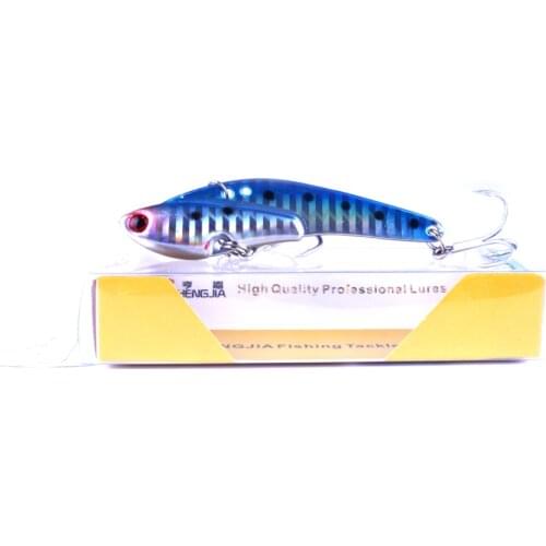 1Pcs New Vibration Fishing Lure Hard Metal VIB Rattle Lures 7.5cm 21g Sinking Bait Blade Fishing Lure Swimbait Fishing Tackles