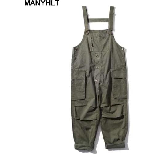 2021 Spring New Fashion Overalls Multi-pocket Cargo Pants Casual Loose Trousers Hip-hop Style Four Seasons Men Clothing