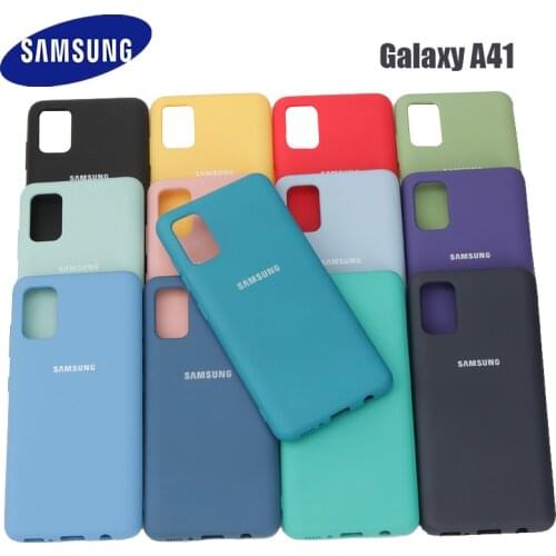 Original Samsung Galaxy A41 Case For Samsung a41 Cover soft Liquid Silicone Phone Case For Samsung Galaxy A 41