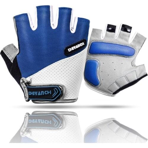 2021 New Summer Half Finger Cycling Gloves Anti-slip Anti-shock Breathable Fitness Sports Gloves Men Road Bike MTB Bicycle Glove