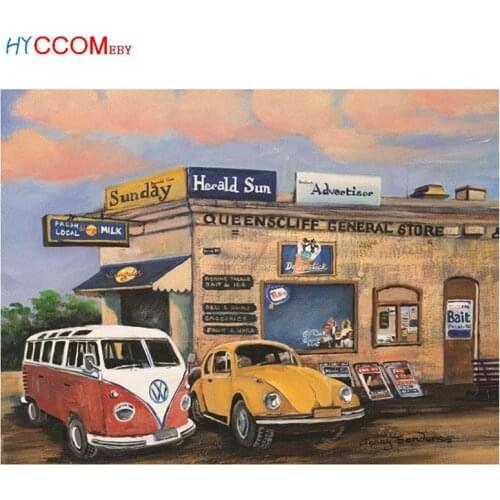 Full Square Diamond Painting 5D DIY Diamond Painting Vw Bus Embroidery Cross Stitch Rhinestone Mosaic Painting Decor Gif