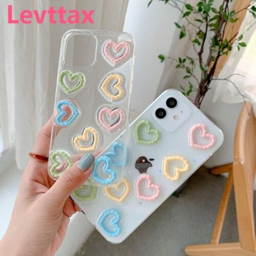 Glitter Bling Star Case For Iphone 12 Mini Candy Color Love Heart Soft Tpu Cover For iphone 11 Pro X Xr Xs Max 7 8 Plus Se 2