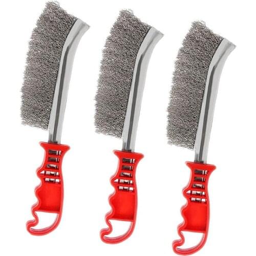 Steel wire brush stainless steel wire brush is suitable for automobile, cleaning welding slag and rust, and derusting paint