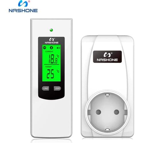 Nashone Temperature Controller Thermostat for Floor Tan Room Heating Thermostat 220V Socket EU Wireless Thermostat Gas Boiler