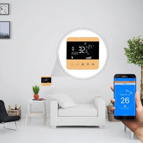 Smart Programmable Wifi Heated Digital Thermostat LCD Screen App Home
