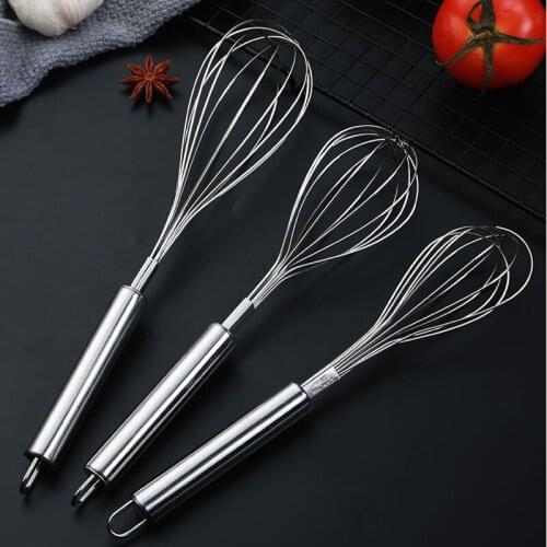 Multifunctional Rotary Manual Egg Beater Stainless Steel Milk Cream Butter Whisk Mixer Kitchen Baking Tool