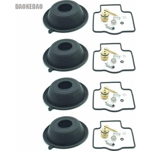 For Kawasaki ZXR750 ZXR 750 1989-1995 Carburetor Parts Vavuum Diaphragm Repair Kit Carb Float Valve Chamber Seal 4 Sets