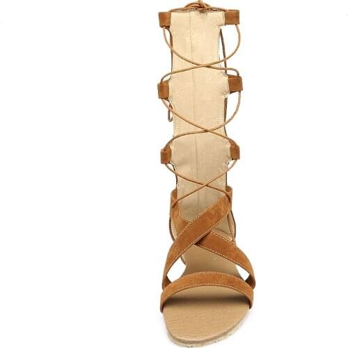 Sandalias Mujer Limited Gladiator Sandals Women Plus Size 34-43 Shoes Women Sandals 2017 Flats Sapato Feminino Summer Style 348