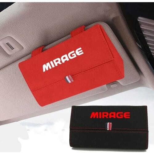 1pc For Mitsubishi Mirage Flocking Car Glasses Box Storage Holder Sunglasses Case Sunglasses Holder Organizer Accessories