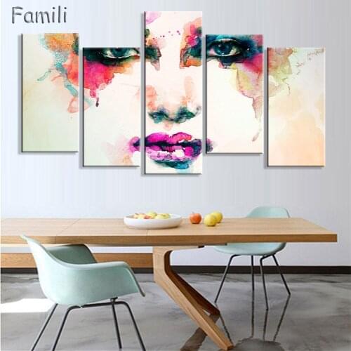 5Pcs/set Graffiti painting Canvas Prints Classical Oil Painting Picture Printed On Canvas Unframed Modern Abstract Wall Painting