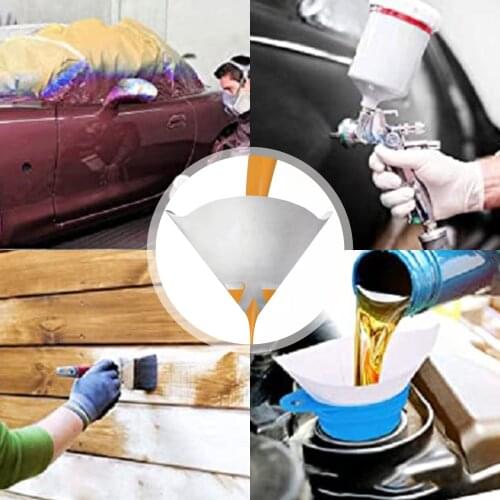 50PCS Mesh Conical Nylon Micron Paper Paint Strainer Filter Purifying Straining Cup Funnel Disposable Paper Paint Filte