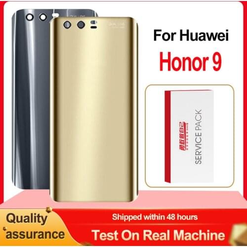 AAA+++ For Huawei Honor 9 Back Glass Battery Cover Rear Door Housing Case For Huawei Honor 9 Back Housing Cover With Camera Lens