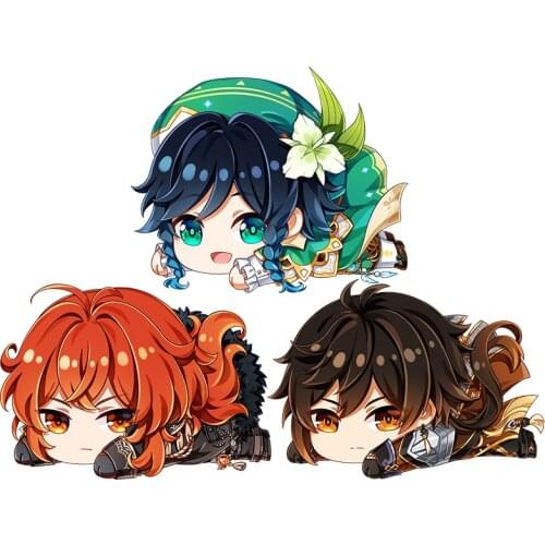 Anime Game Genshin Impact Wind God Lord Rock Empty Amber Barbara Fischer Keli Paimon Qiqi Ying Plush Doll Lying Pillow