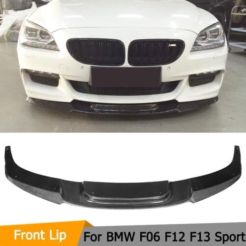 Car Front Bumper Lip Spoiler for BMW 6 Series F06 F12 F13 M Sport 640i 650i 2012 - 2016 Carbon Fiber Rear Bumper Diffuser Lip