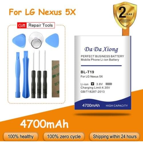 Free shipping 4400mAh BL-T19 BLT19 Battery for LG Nexus 5X Battery H790 H791 H798 Replacement batteries + free tools