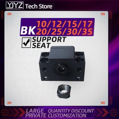 Free shipping ball screw support seat bearing fixed seat automation accessories BK10 BK12 BK15 BK17 BK20 BK25 BK30 BK35